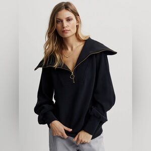 Varley Vine Half Zip Black XS NWT